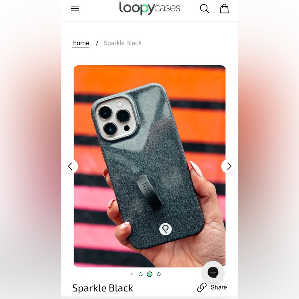 Sparkle Black Loopy Case